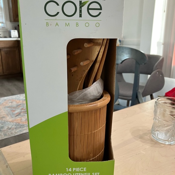 NIB Core 100% Organically Grown Bamboo Utensil Set